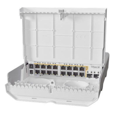 Switch administrable / 16 puertos Gigabit PoE / 2 puertos SFP+ 10G / E