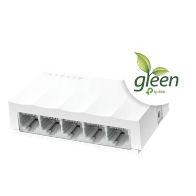 Switch no administrado / 5 puertos 10/100Mbps / Fanless / Green Ethern
