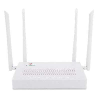 ONU Dual G/EPON / Wi-Fi AC Doble Banda / 2x LAN Gigabit / 1x FXS / 4 A