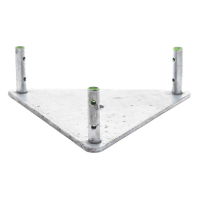 Base para Torre / Placa de Acero 1/4' / Niple 3/4' Galvanizado / Concr
