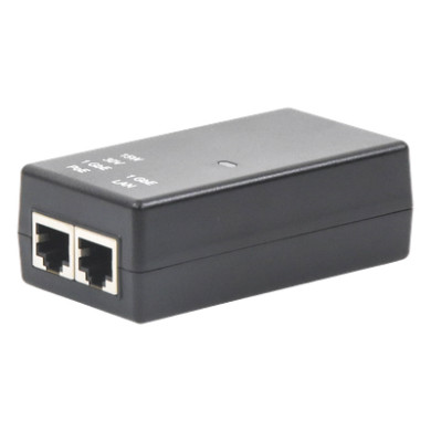 Inyector PoE / 30 VCC / 15W / Gigabit Ethernet / Exterior / 100-240 VC